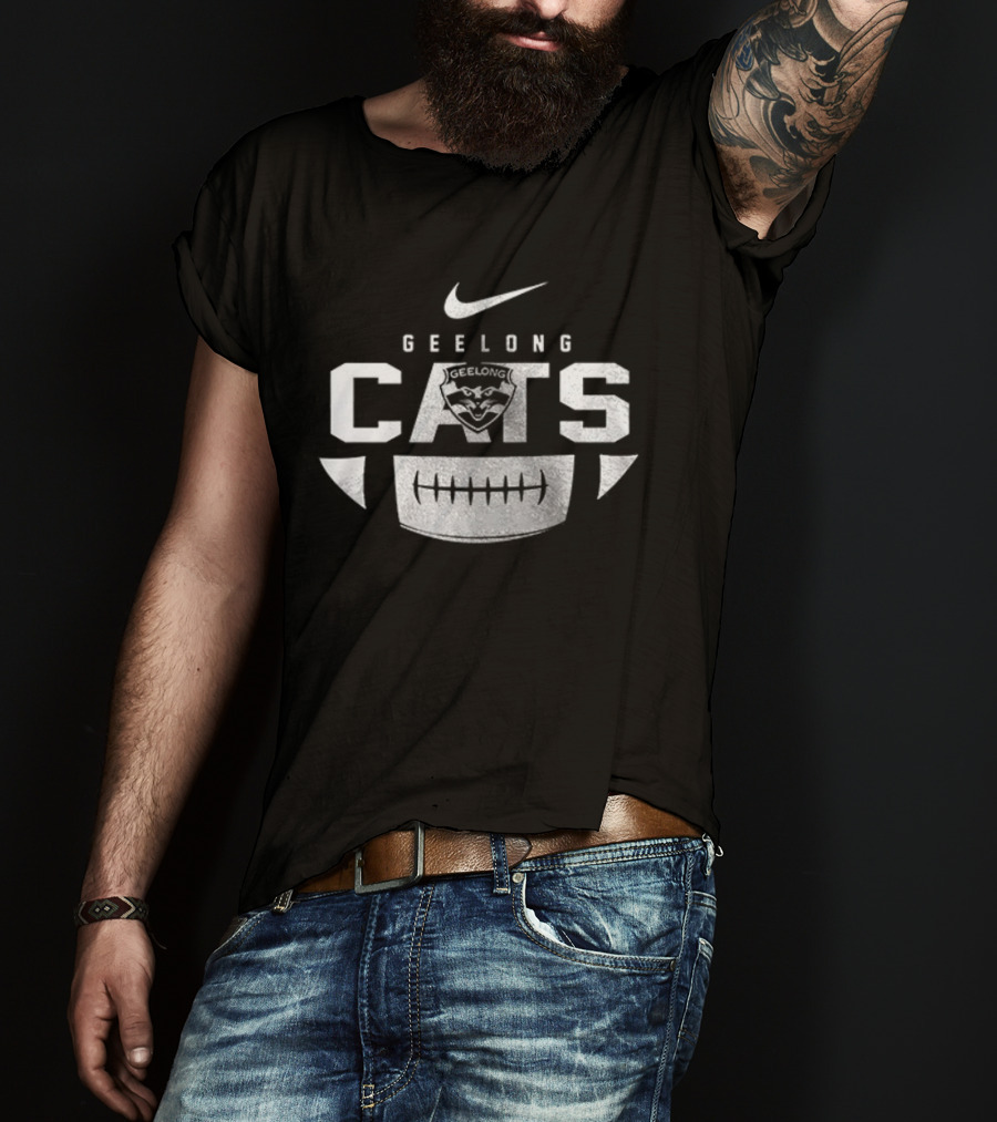 Geelong Cats Go Cats Nike Mascot Football T-Shirt