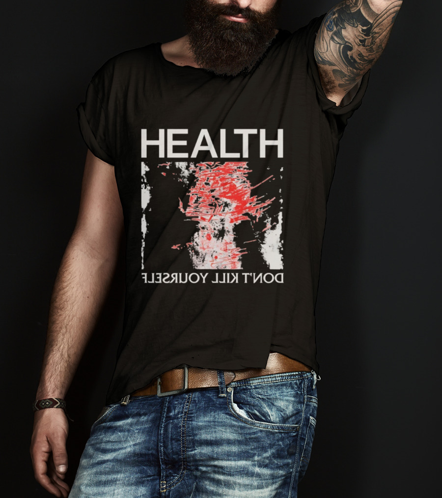 HEALTH Don't Kill Yourself Red Brush Strokes T-Shirt