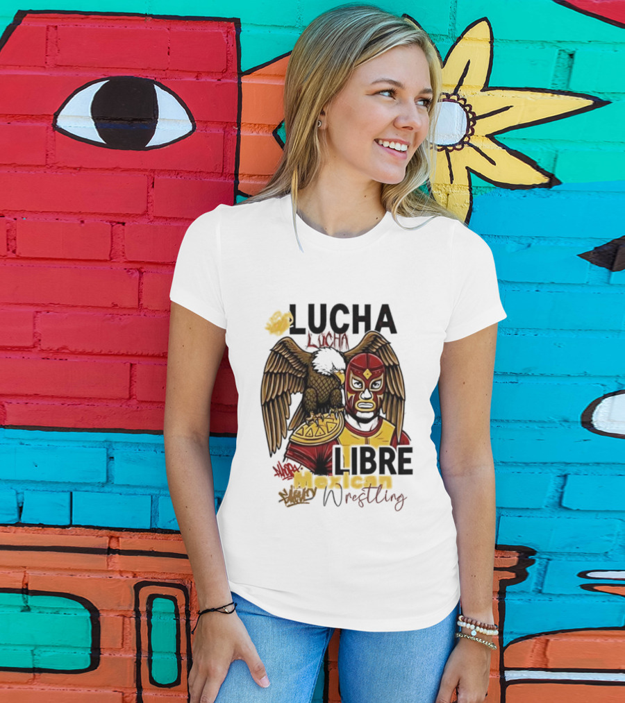 Mexican Wrestlin Lucha Libre Classic Eagle Masked Fighter T-Shirt