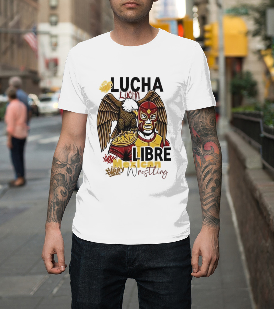 Mexican Wrestlin Lucha Libre Classic Eagle Masked Fighter T-Shirt