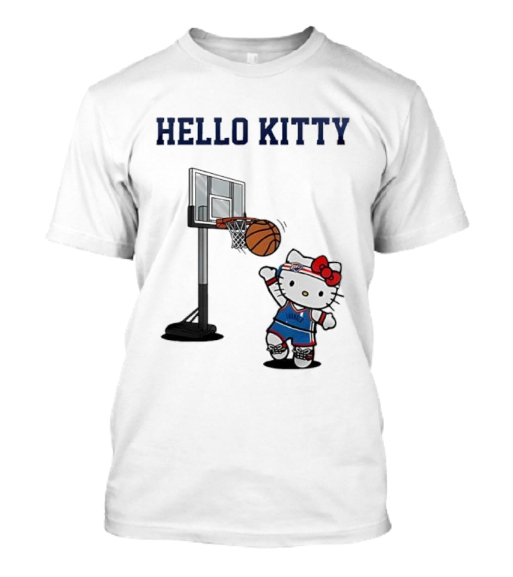Hello Kitty Oklahoma City Thunder Basketball Collaboration Holiday Fan Favorite T-Shirt