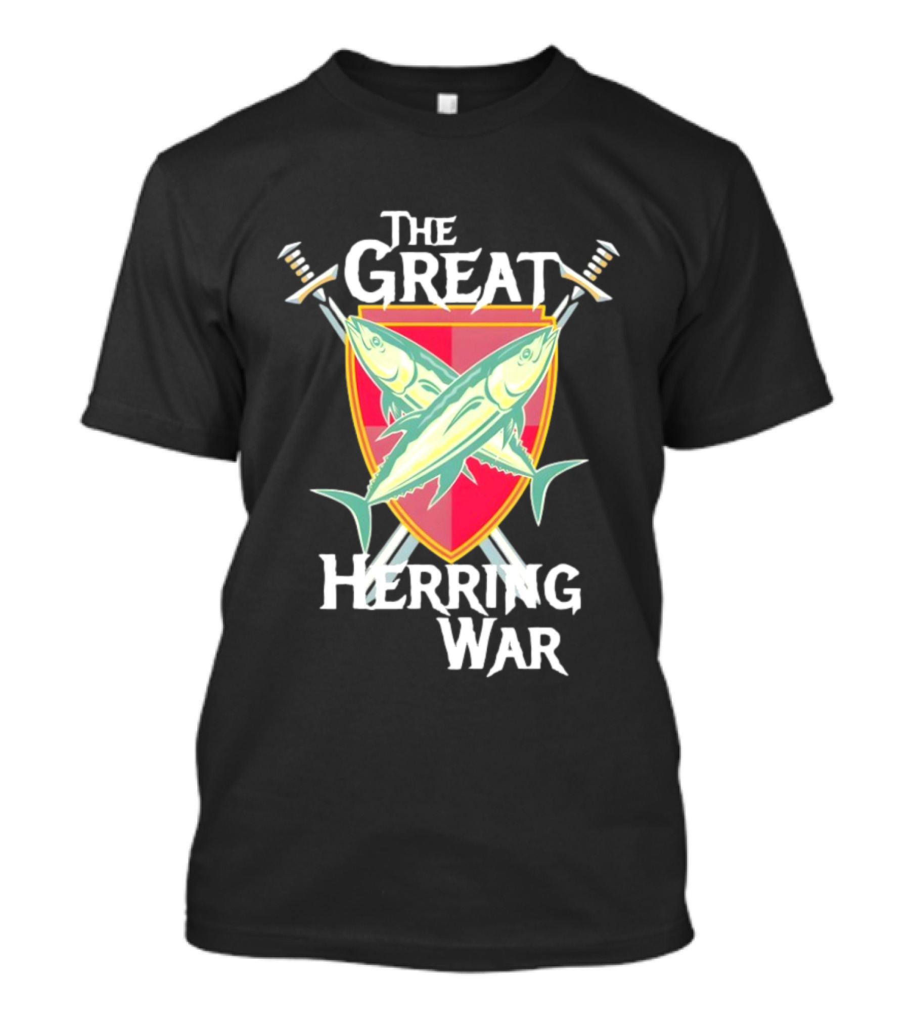 The Great Herring War Golden Girls Tribute Fishes Sword Shield T-Shirt