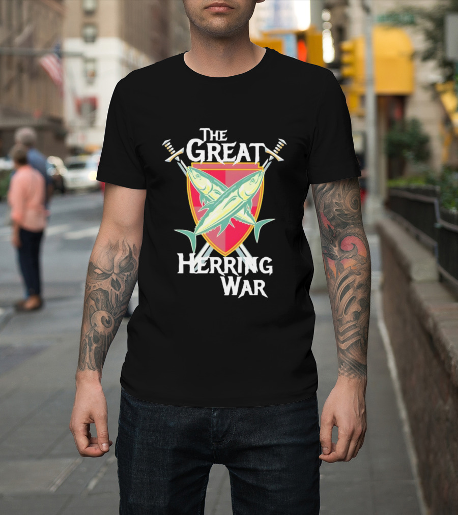 The Great Herring War Golden Girls Tribute Fishes Sword Shield T-Shirt