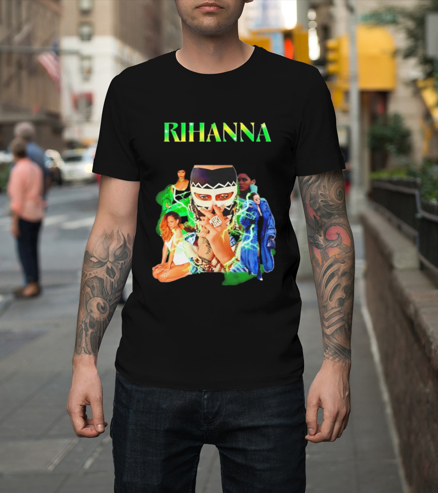 Rihanna Fashion Icon Collage Bold T-Shirt