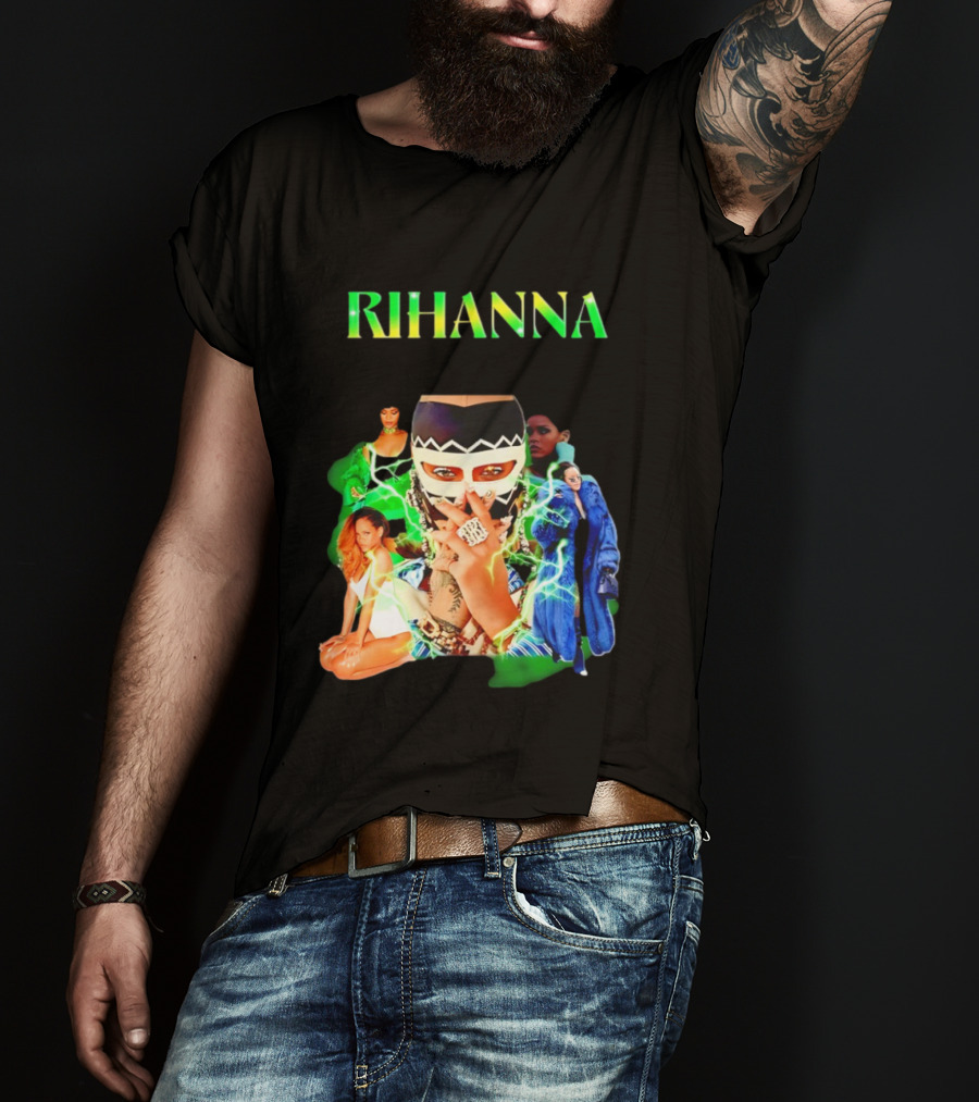 Rihanna Fashion Icon Collage Bold T-Shirt