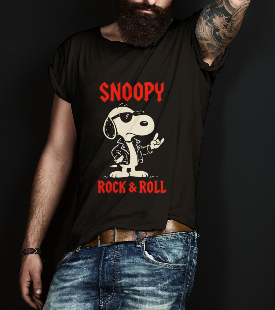 Snoopy Rock & Roll Vintage Peanuts Music T-Shirt