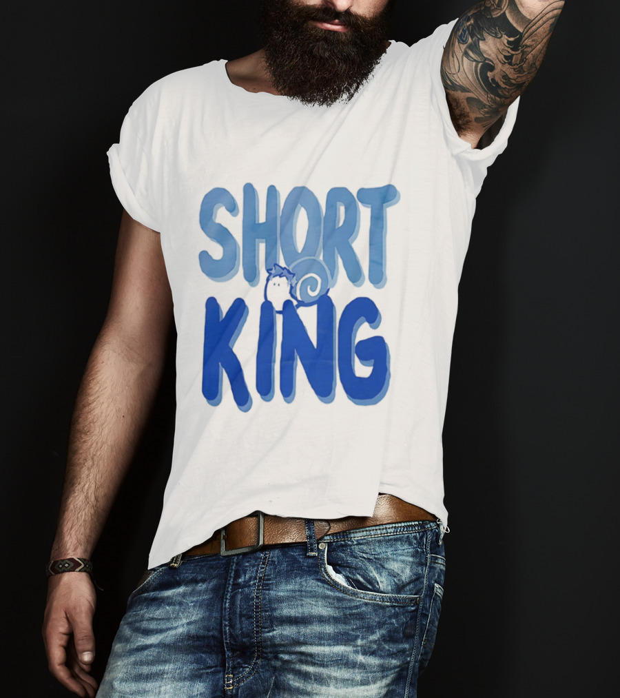 Short King Cartoon Fun Quirky T-Shirt