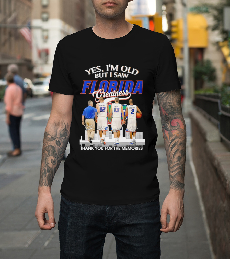 Yes I’m Old But I Saw Florida Greatness Thank You For The Memories Signatures T-Shirt