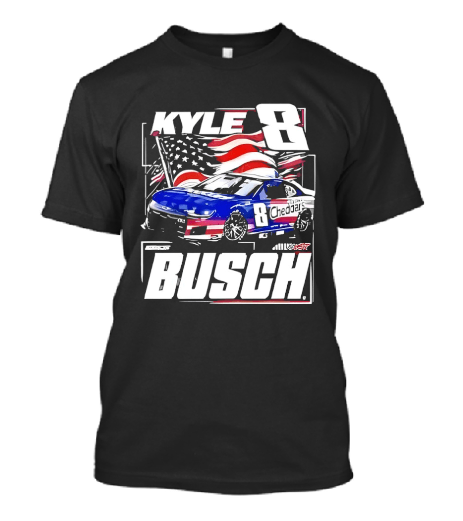 Kyle Busch 8 And His Car NASCAR Driver Cheddar’s Kitchen T-Shirt