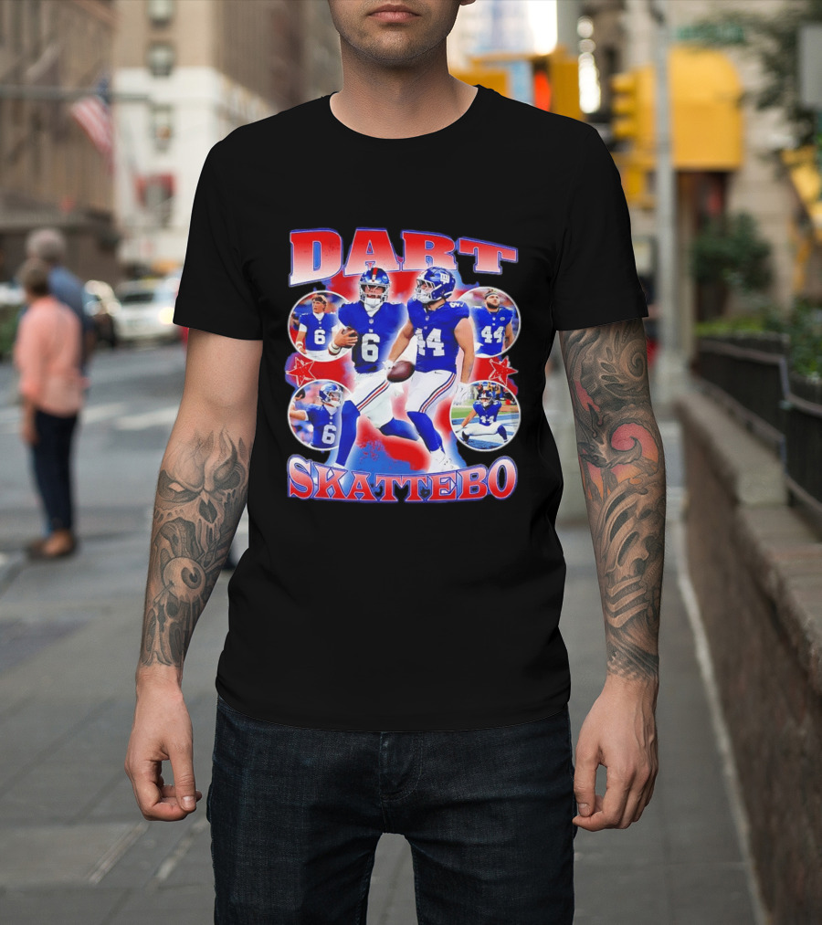 New York Giants Dart Skattebo NFL Football Players T-Shirt