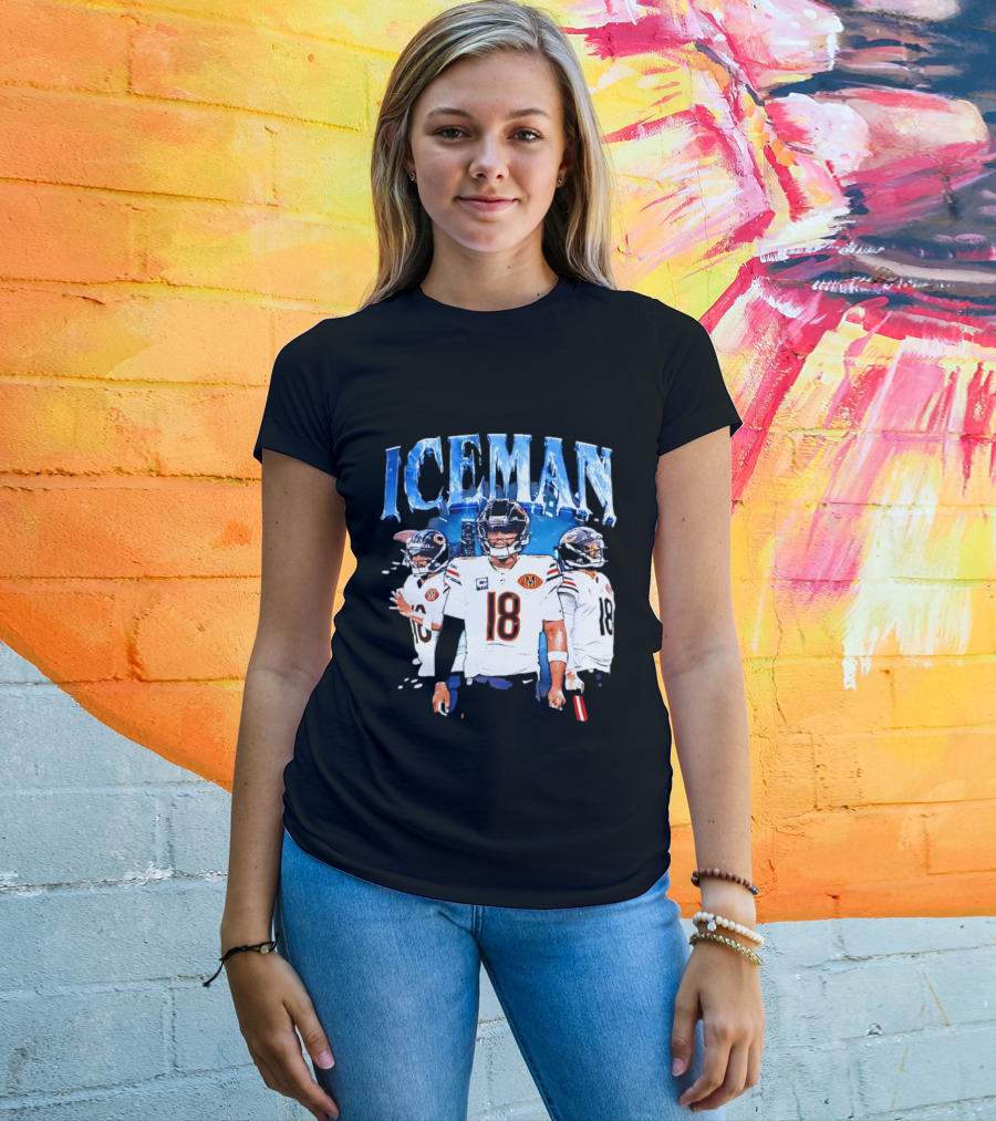 Funny Iceman Chicago Bears Game Day 18 Caleb Williams Football T-Shirt