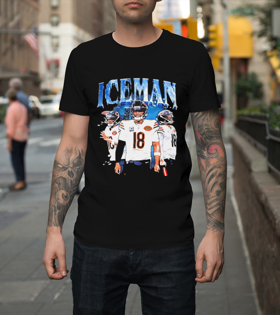 Funny Iceman Chicago Bears Game Day 18 Caleb Williams Football T-Shirt