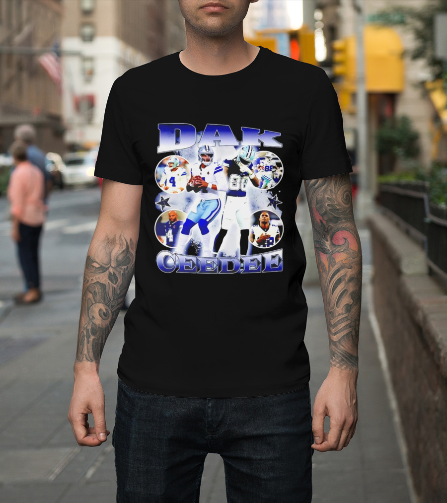 Dallas Cowboys Dak Prescott Ceedee Lamb Football Stars T-Shirt