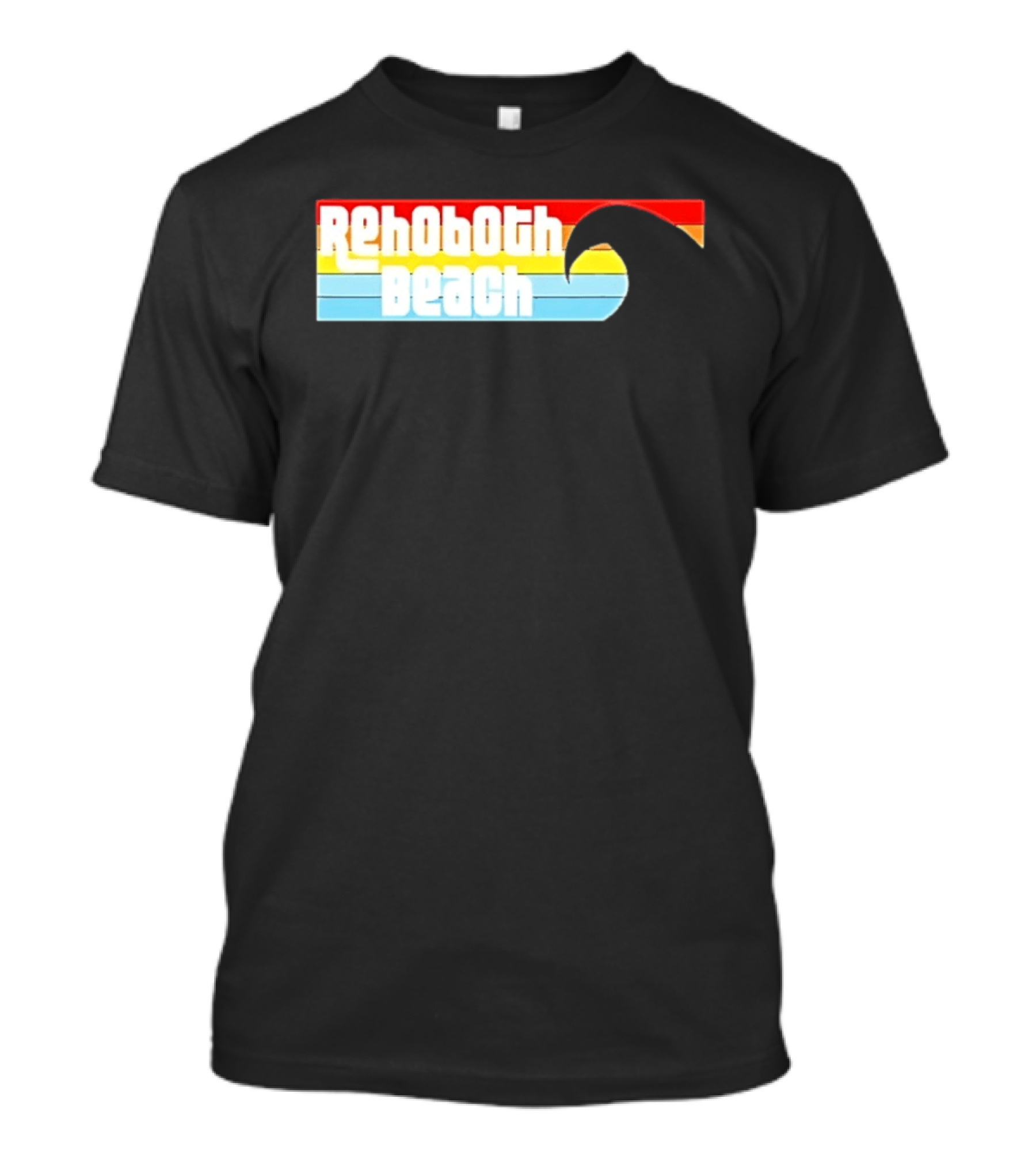 Rehoboth Beach Vintage Rainbow Wave T-Shirt