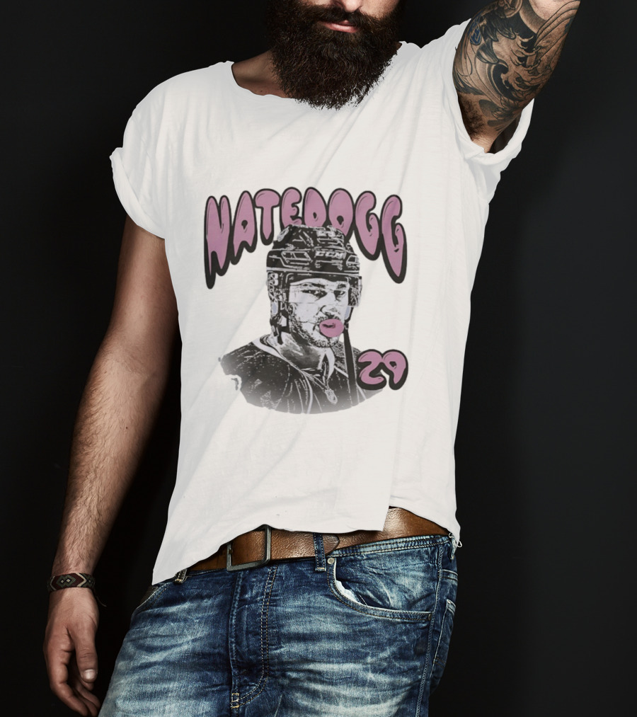 NateDogg 29 Nathan MacKinnon Blow Bubbles Colorado Avalanche Hockey T-Shirt