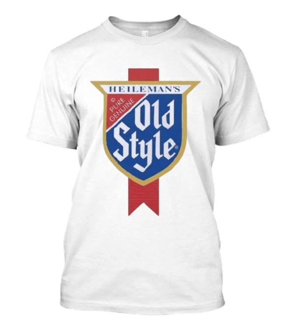 Old Style Beer Heileman's Pure Genuine Iconic Branding T-Shirt