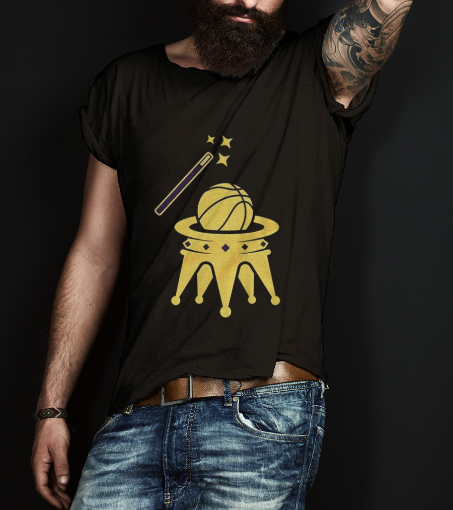 LeBron James Los Angeles Lakers Basketball King James Vintage Magic Wand Crown T-Shirt