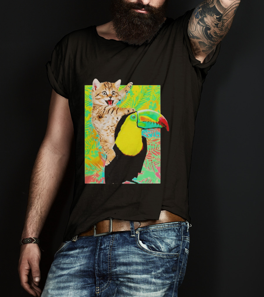 Liv And Maddie Joey Rooney Cat Toucan Ride Vibrant Animal Adventure T-Shirt