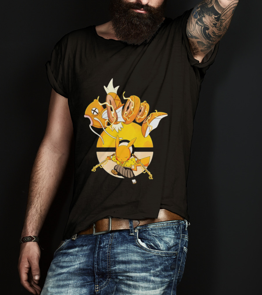 Magikarp And Pikachu Thunder Sashimi Showdown Ultimate Battle T-Shirt