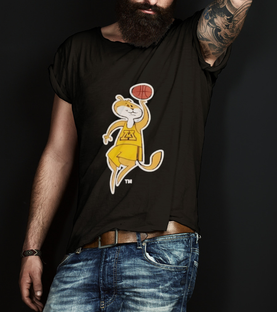 Minnesota Gophers Basketball Mascot Slam Dunk T-Shirt
