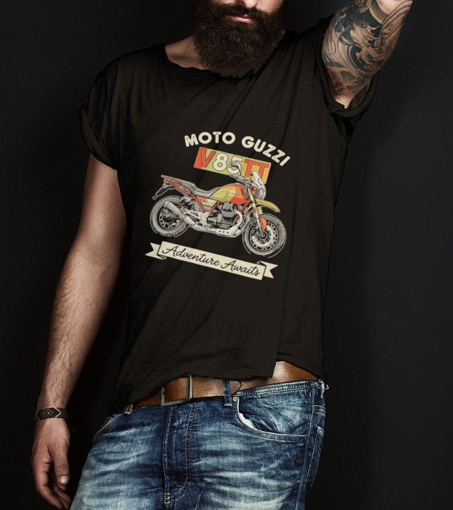 Moto Guzzi V85TT Adventure Awaits T-Shirt