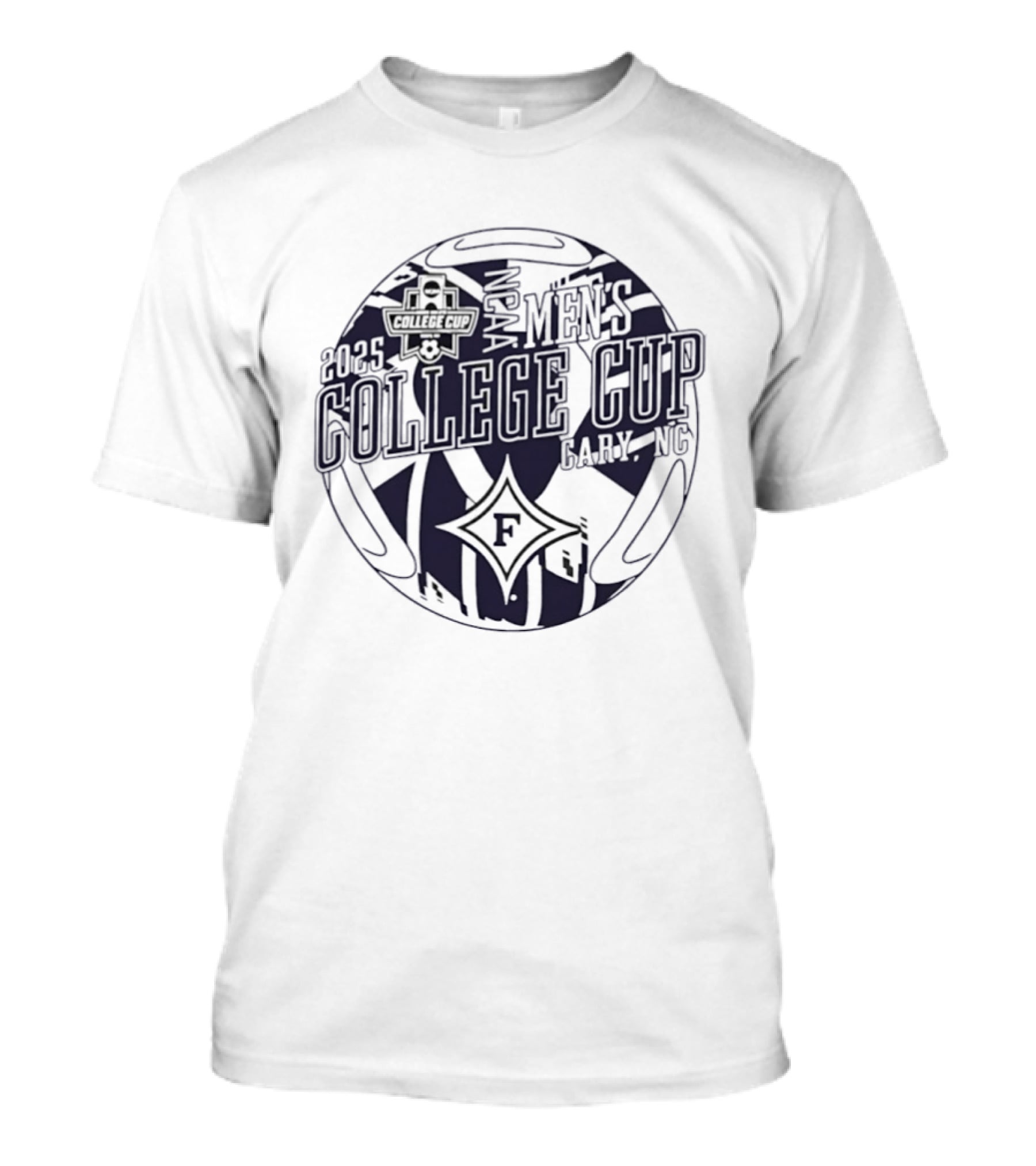 Furman Paladins NCAA Men's College Cup 2025 Soccer Ball T-Shirt