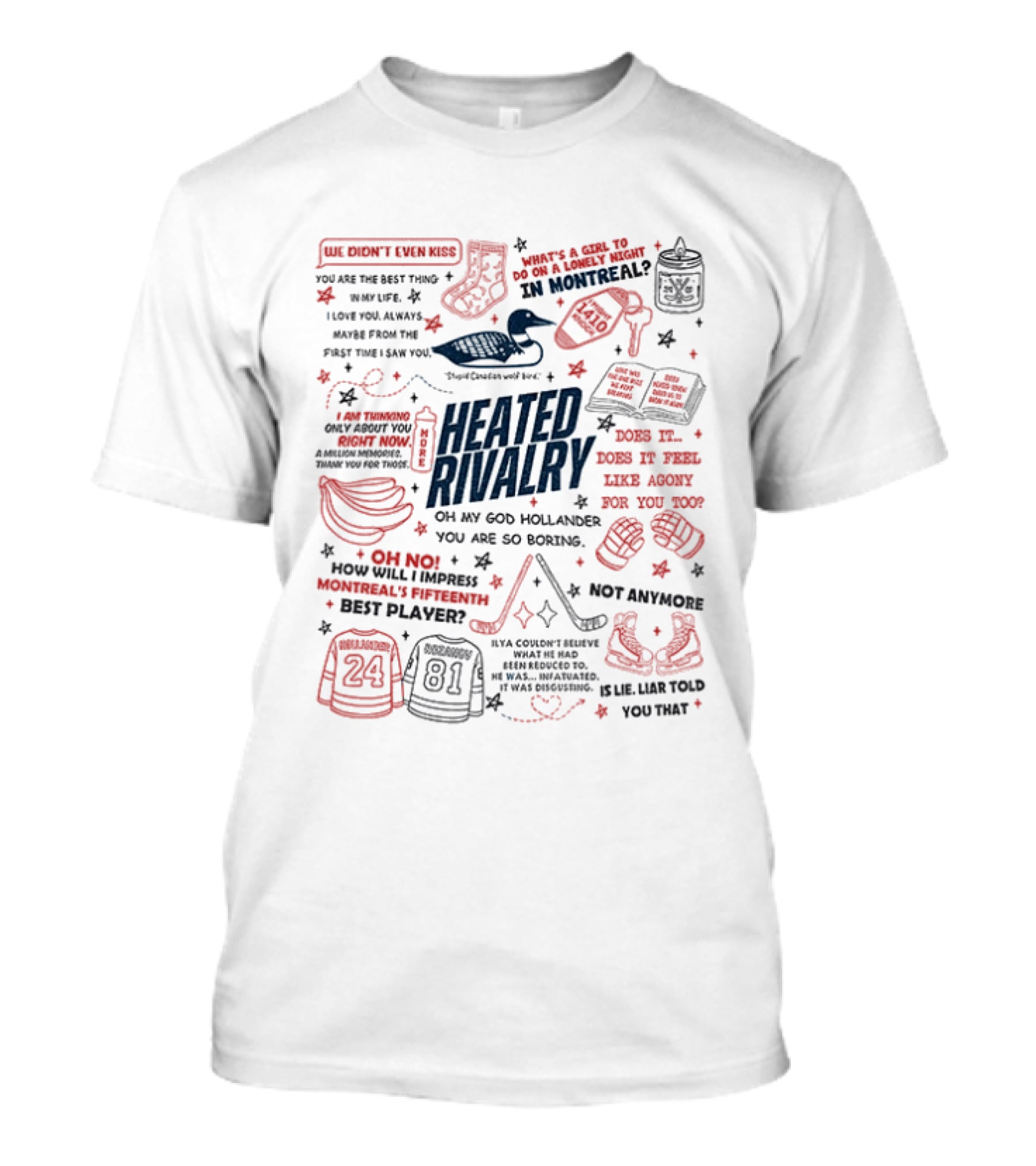 Hockey Heated Rivalry Ilya Rozanov Shane Hollander Montreal T-Shirt