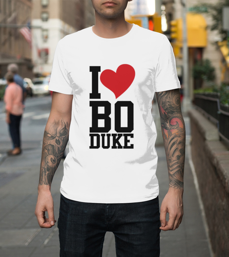 I Love Bo Duke Red Heart Classic Fan T-Shirt