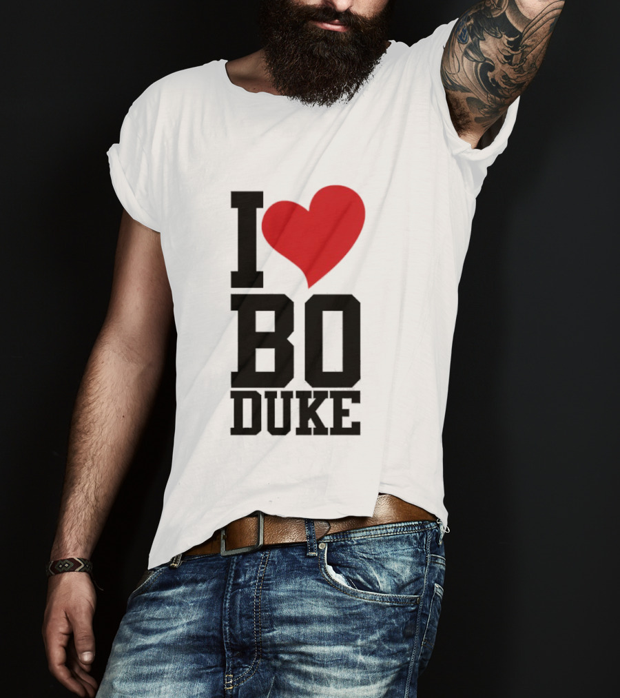 I Love Bo Duke Red Heart Classic Fan T-Shirt