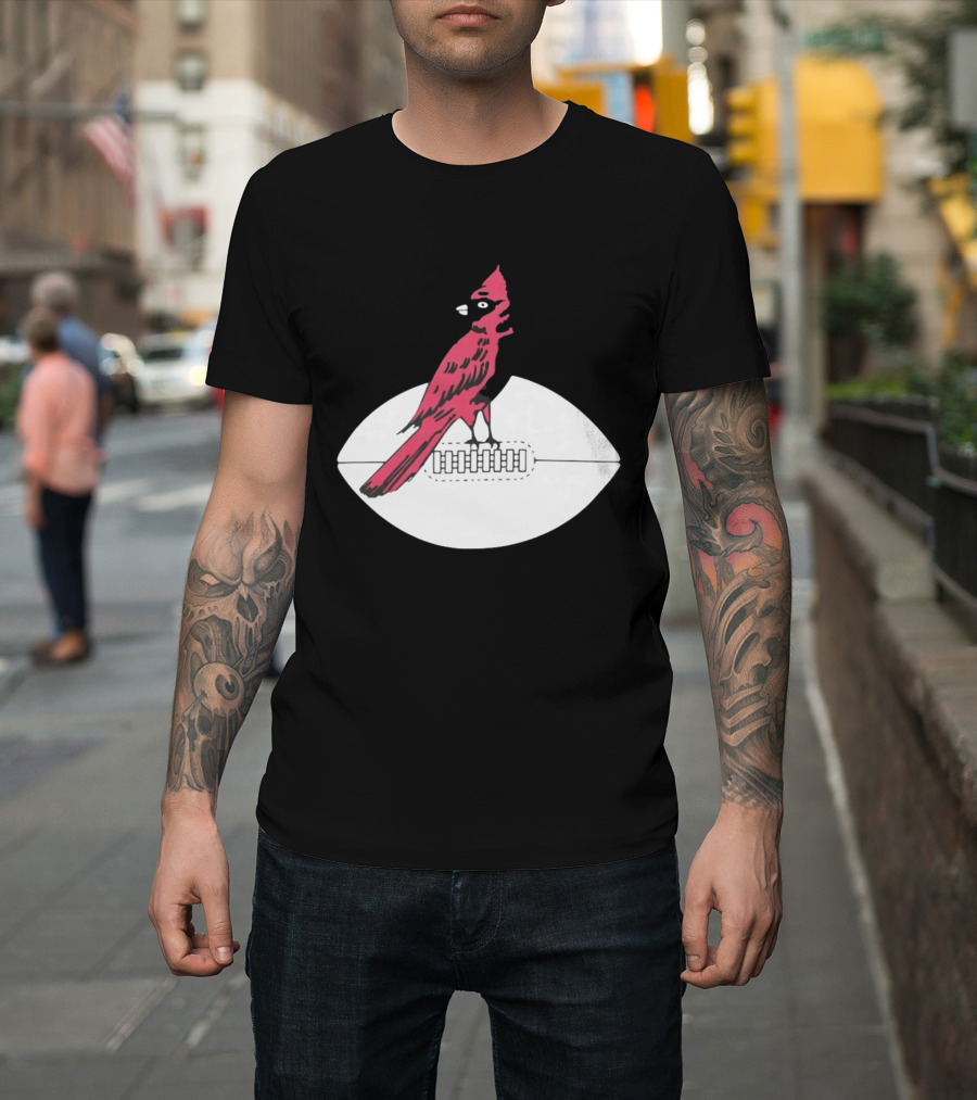 Arizona Cardinals Bird On Football T-Shirt