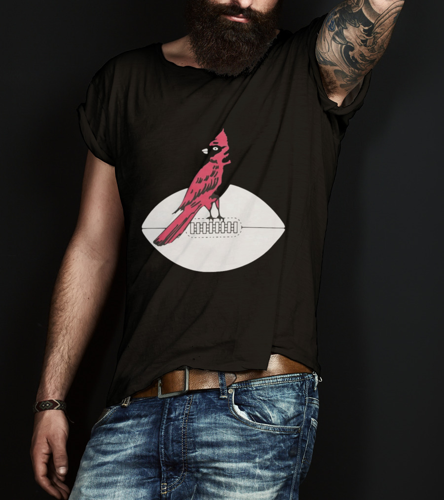 Arizona Cardinals Bird On Football T-Shirt