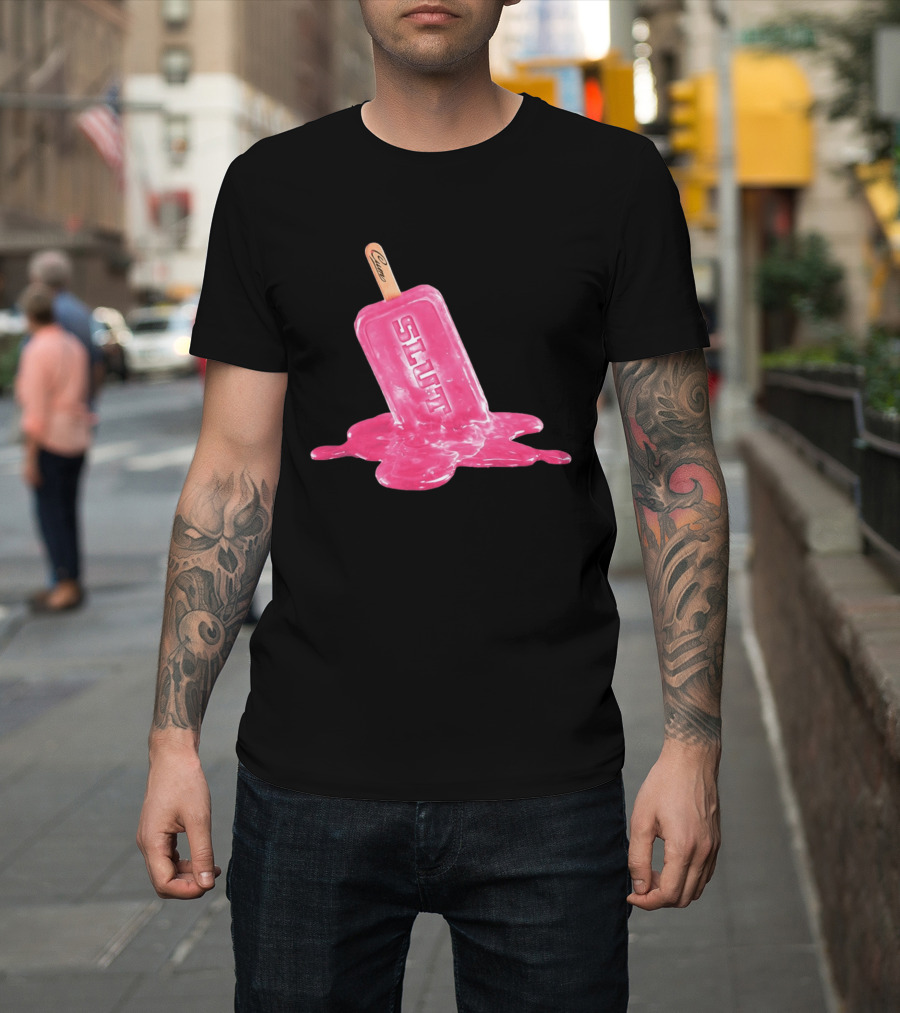 SLUT Pink Melting Ice Cream Stick T-Shirt