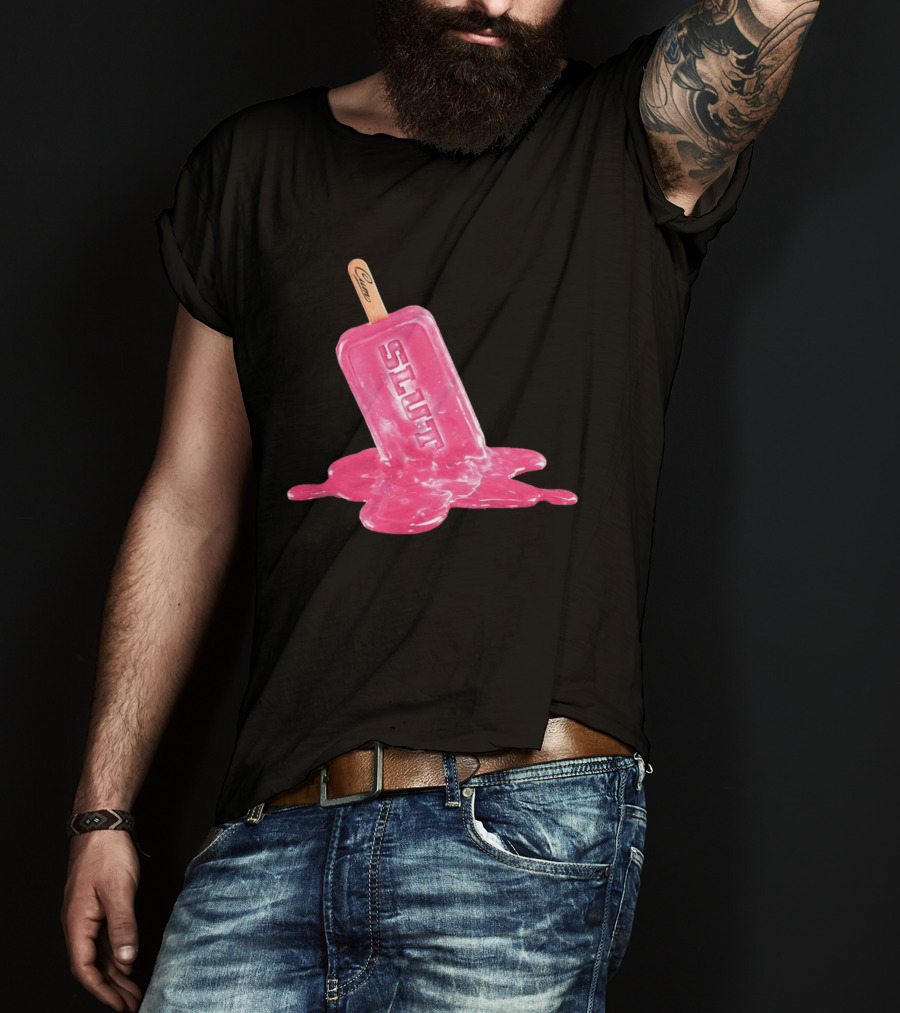 SLUT Pink Melting Ice Cream Stick T-Shirt
