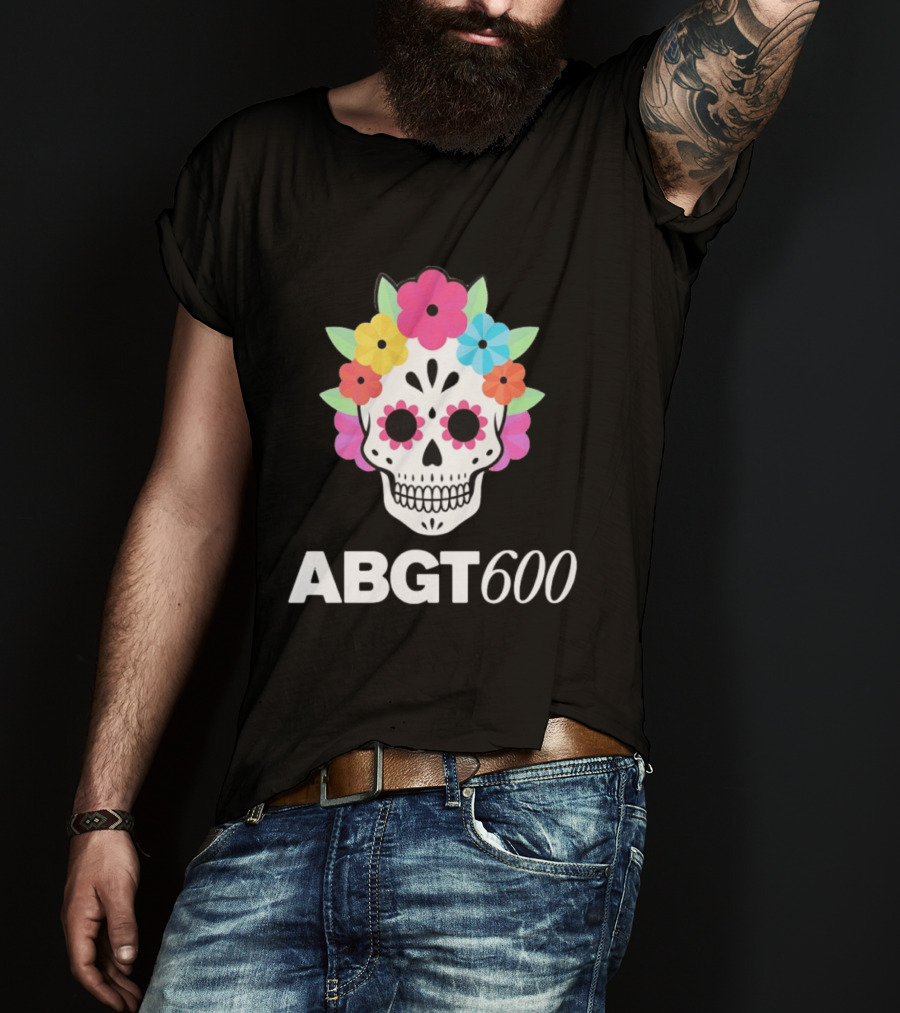 ABGT 600 Sugar Skull Colorful Floral T-Shirt