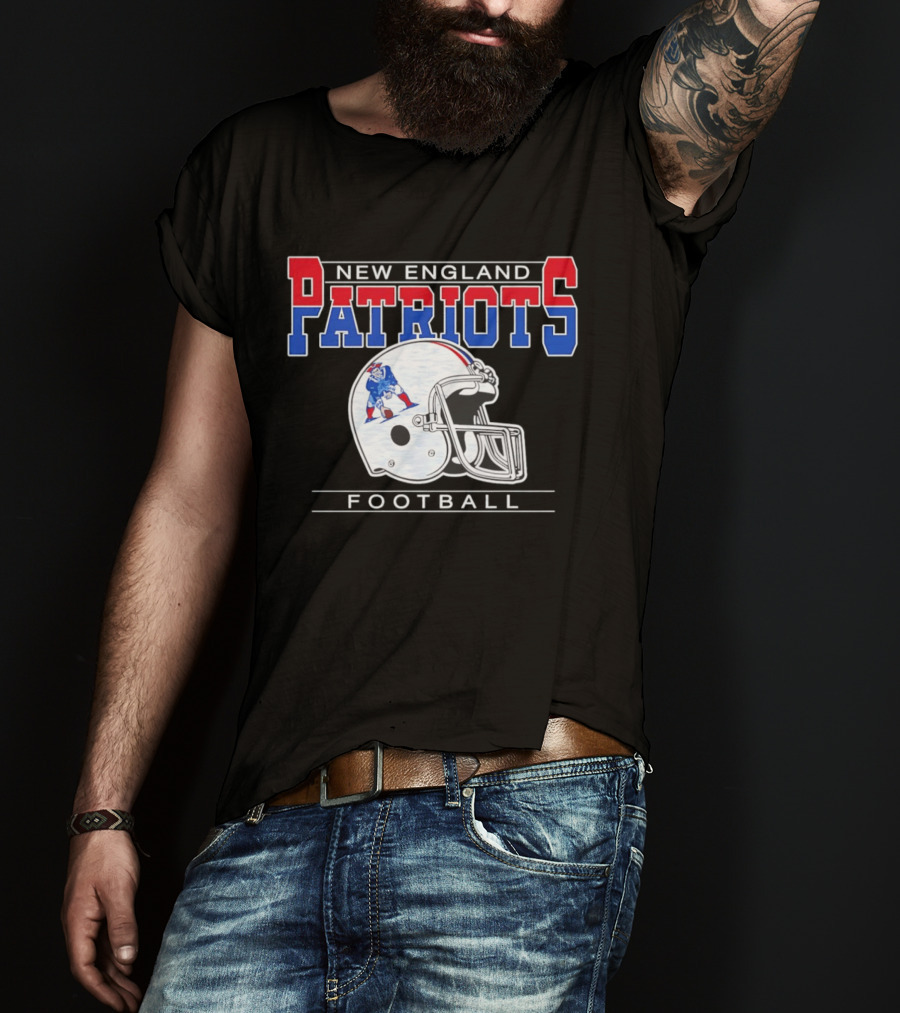 New England Patriots Franklin Helmet Football T-Shirt