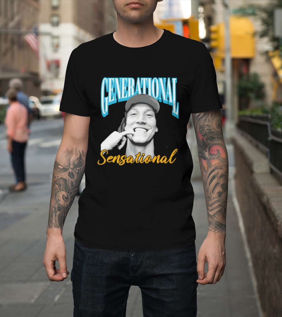 Generational Sensational Trevor Lawrence Jacksonville Jaguars T-Shirt