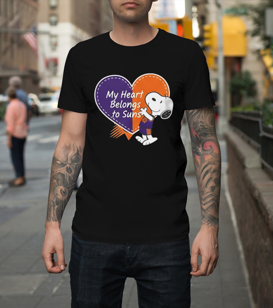 My Heart Belongs To Suns Snoopy Phoenix Suns Valentine 2026 T-Shirt