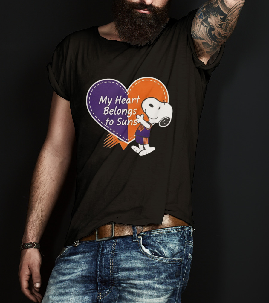 My Heart Belongs To Suns Snoopy Phoenix Suns Valentine 2026 T-Shirt