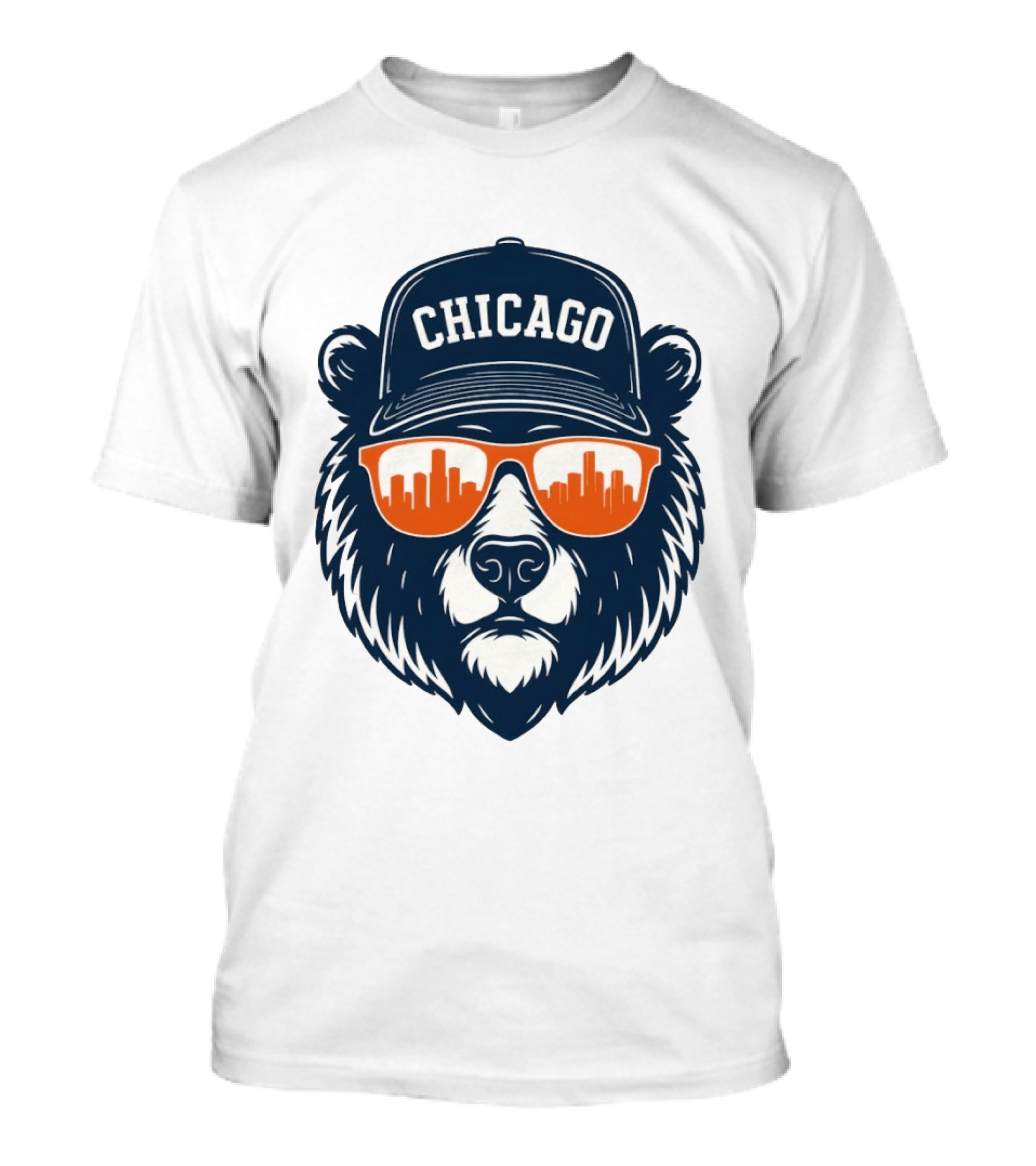Chicago Bears Skyline 2026 Football City Bear With Hat And Sunglasses T-Shirt