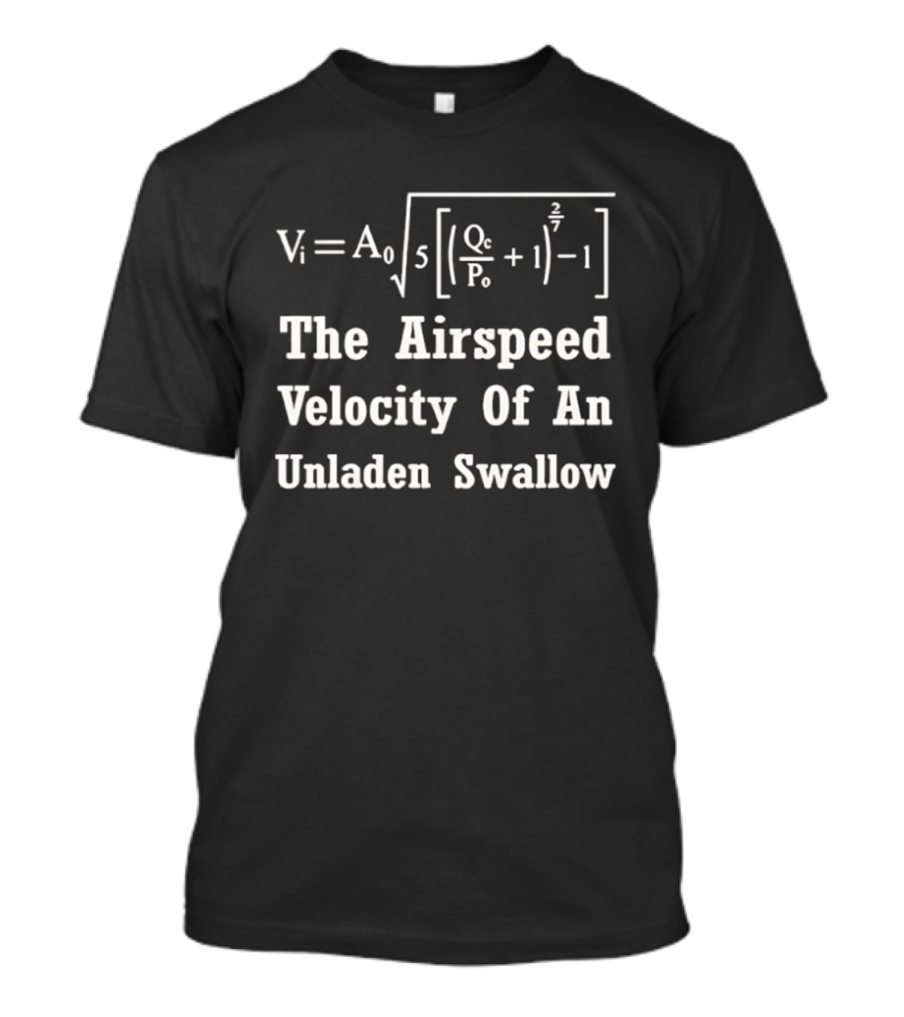 The Airspeed Velocity Of An Unladen Swallow Formula Equation Vi A0 T-Shirt