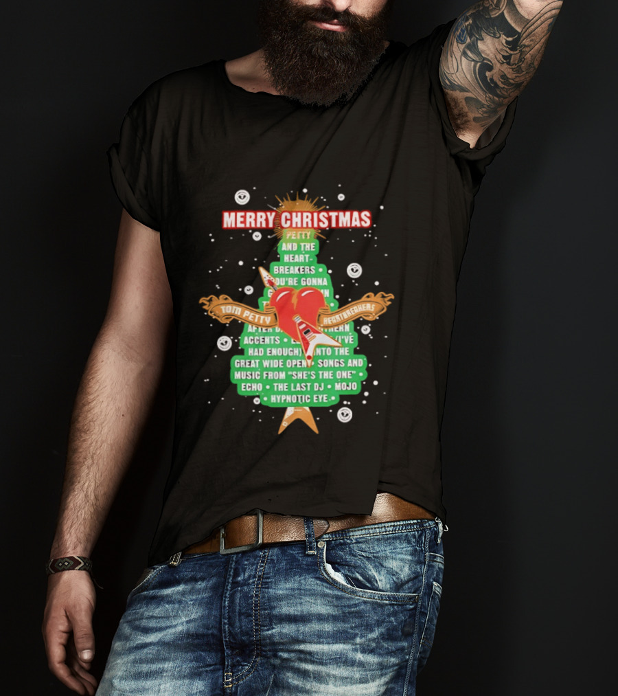 Tom Petty Heartbreakers Merry Christmas You're Gonna Heartbreak Songs Mojo Hypnotic Eye T-Shirt