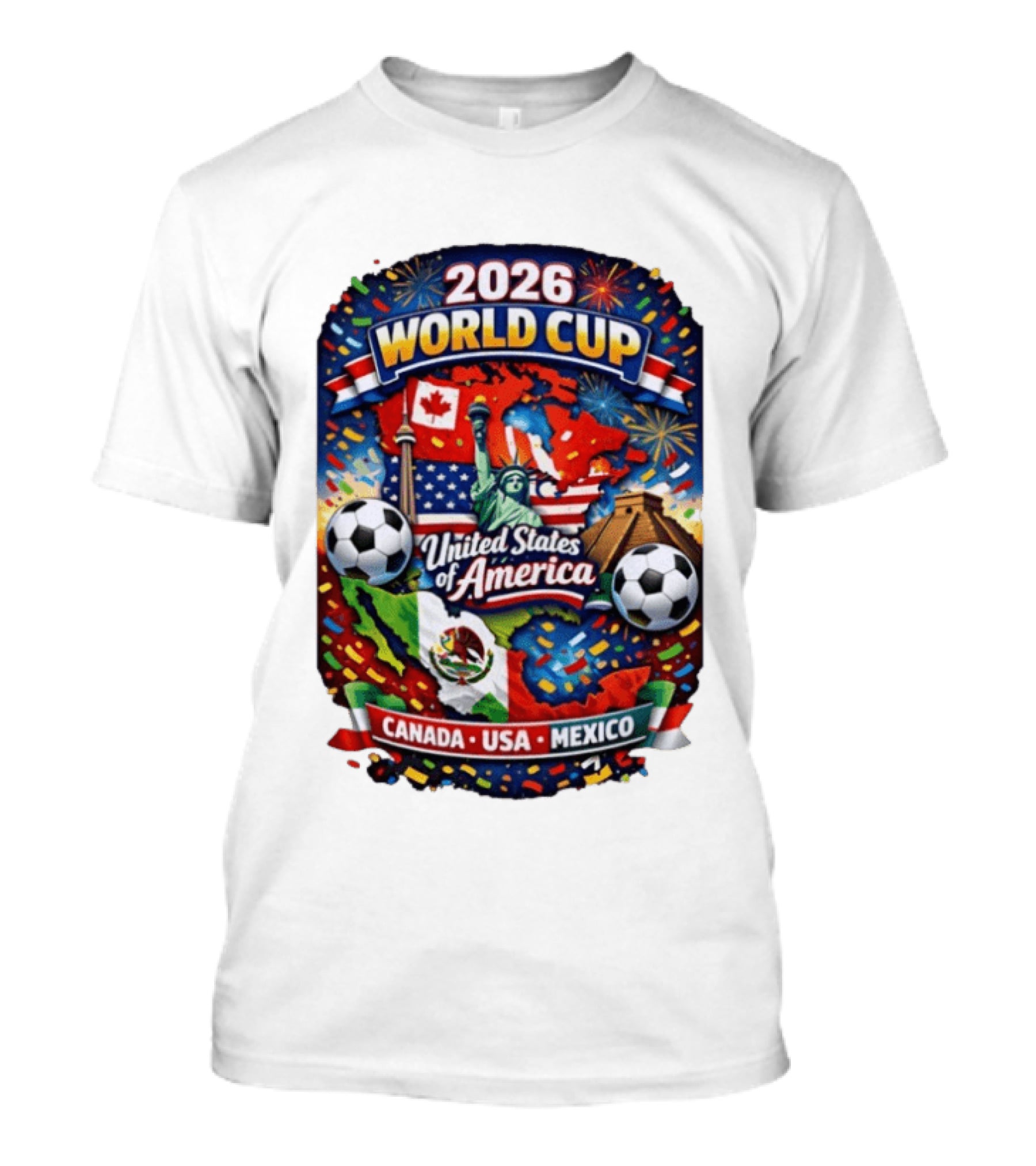 2026 World Cup United States Of America Canada USA Mexico Soccer Celebration T-Shirt
