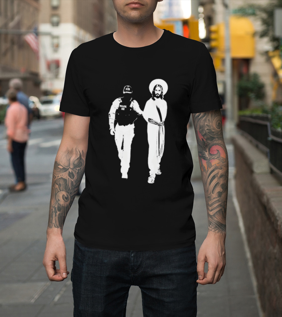 Anti Ice Jesus Arrested Iconic T-Shirt