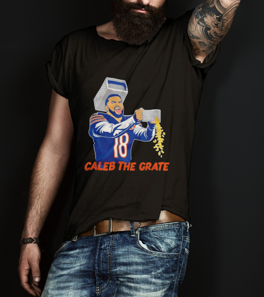 Caleb Williams Cheese Grater Caleb The Grate Chicago Football 18 T-Shirt