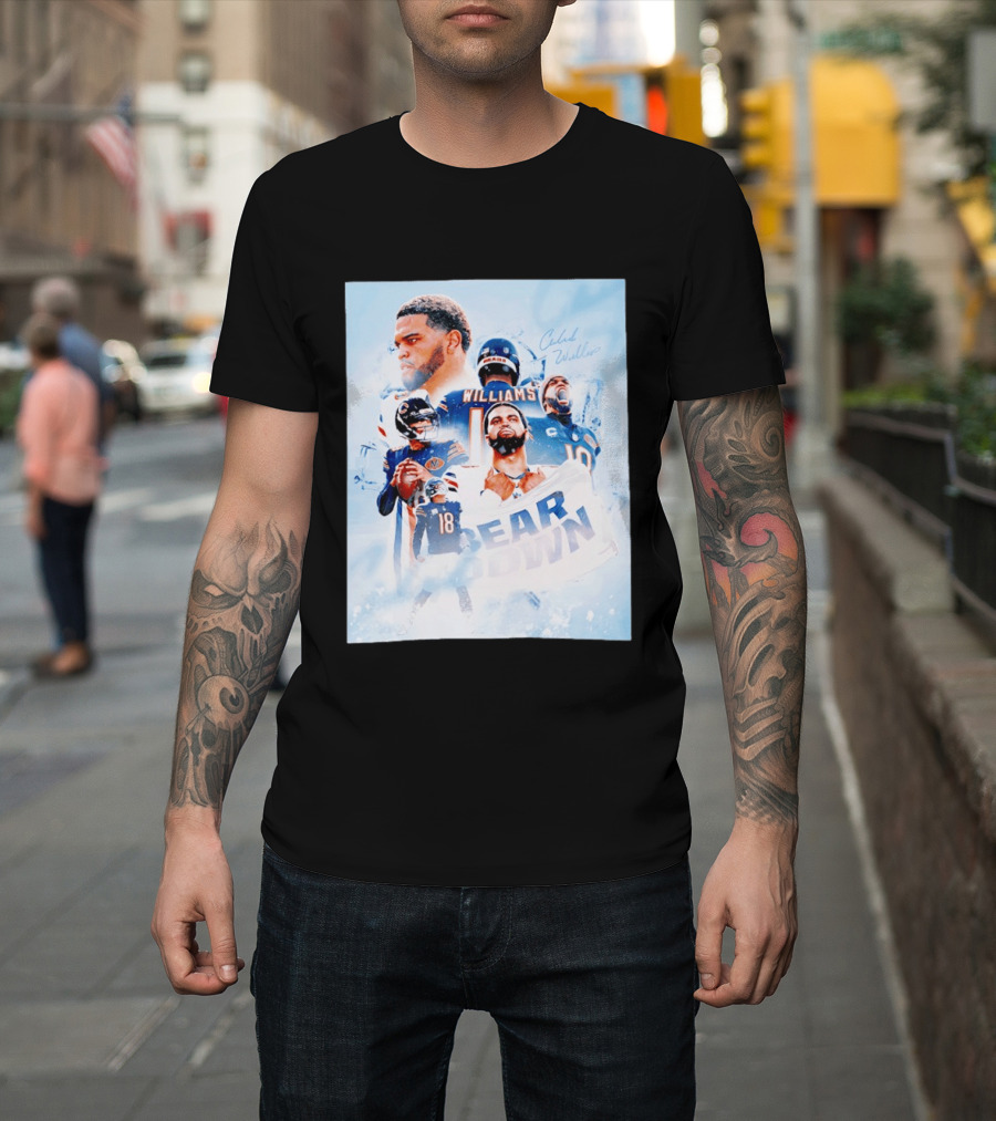Caleb Williams Bear Down Chicago Quarterback Leadership T-Shirt