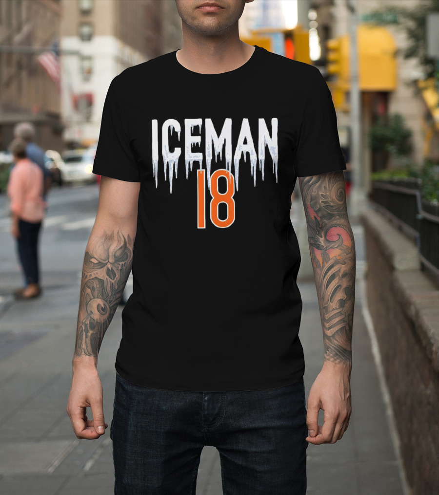 Chicago Bears Iceman 18 Caleb Williams NFL Gear T-Shirt