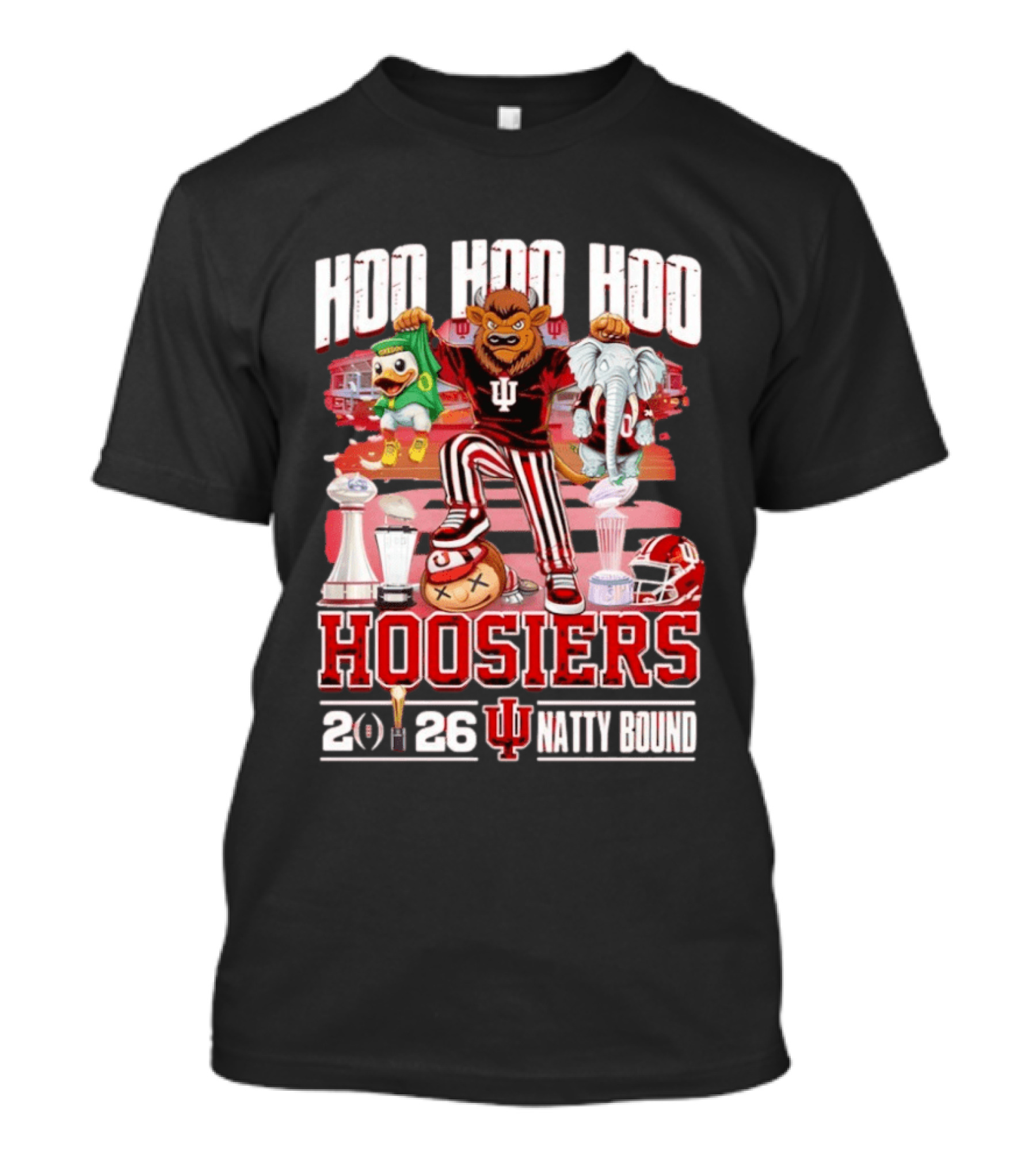 Hoo Hoo Hoo Hoosiers Indiana 2026 Natty Bound Trophy Celebration T-Shirt