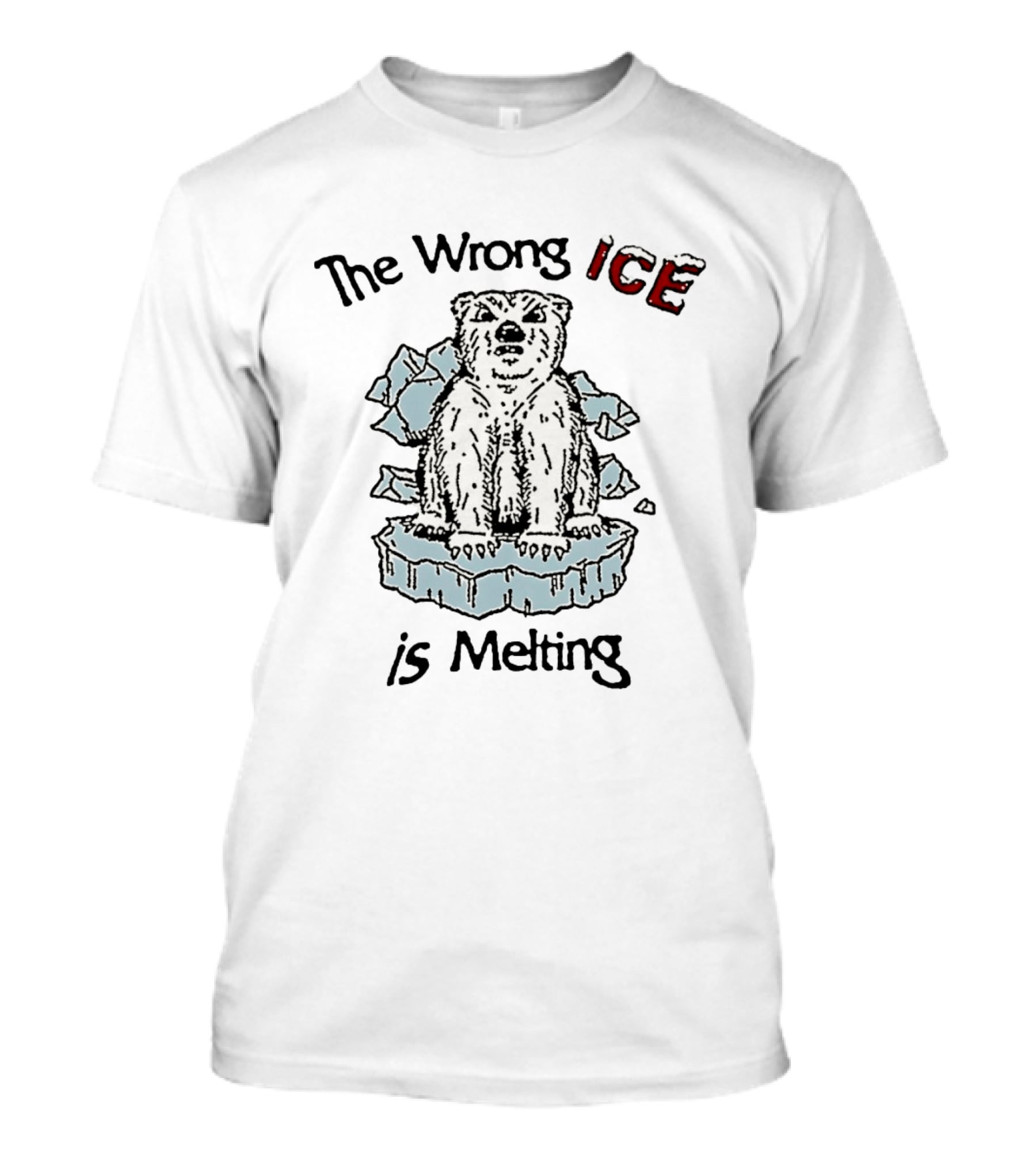 The Wrong Ice Is Melting Polar Bear Vintage Climate Awareness T-Shirt