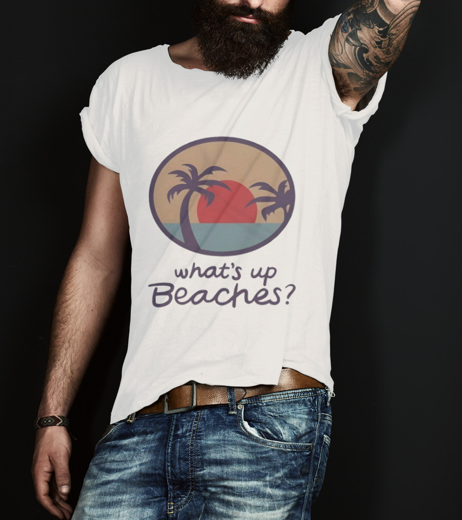Brooklyn Nine Nine What's Up Beaches Red Sunset Palm Trees T-Shirt