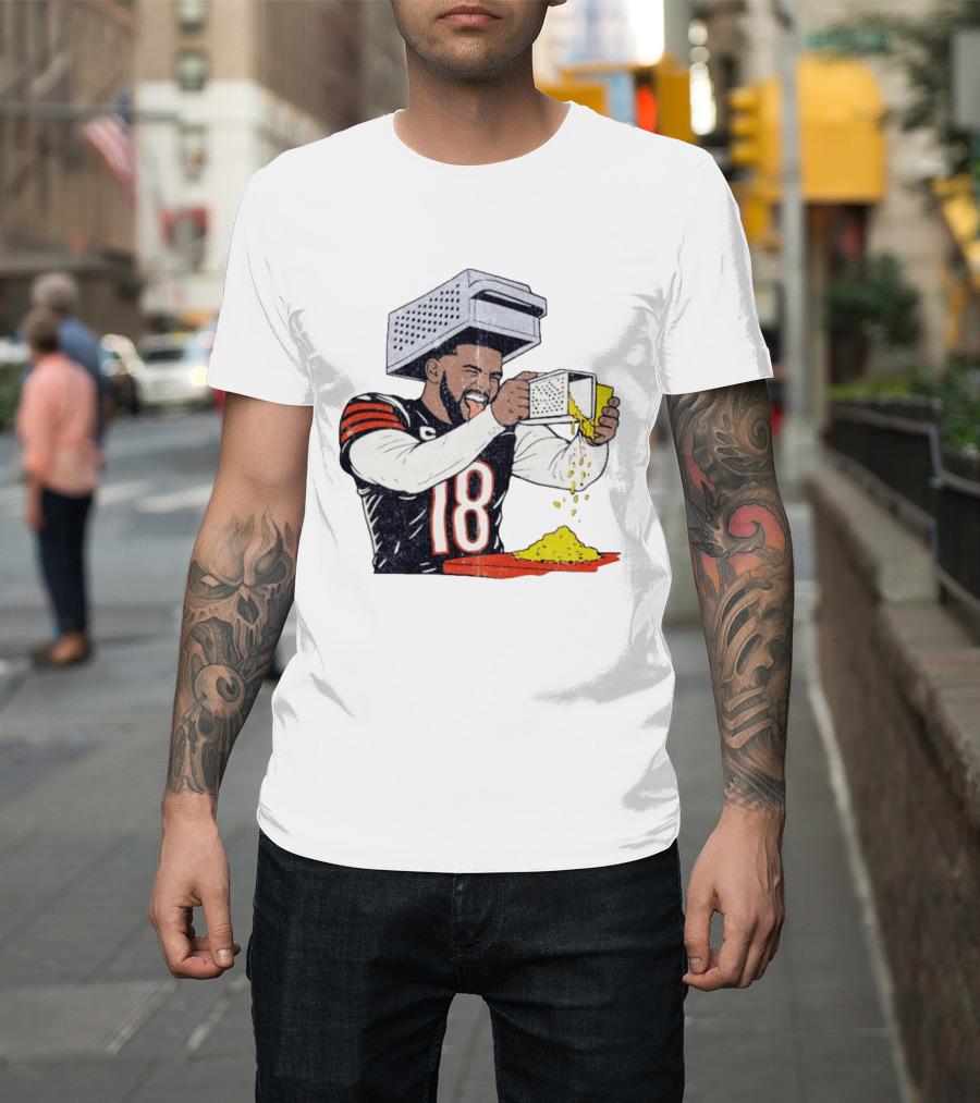 Caleb Williams Cheese Grater Chicago Bears Football Comedy T-Shirt